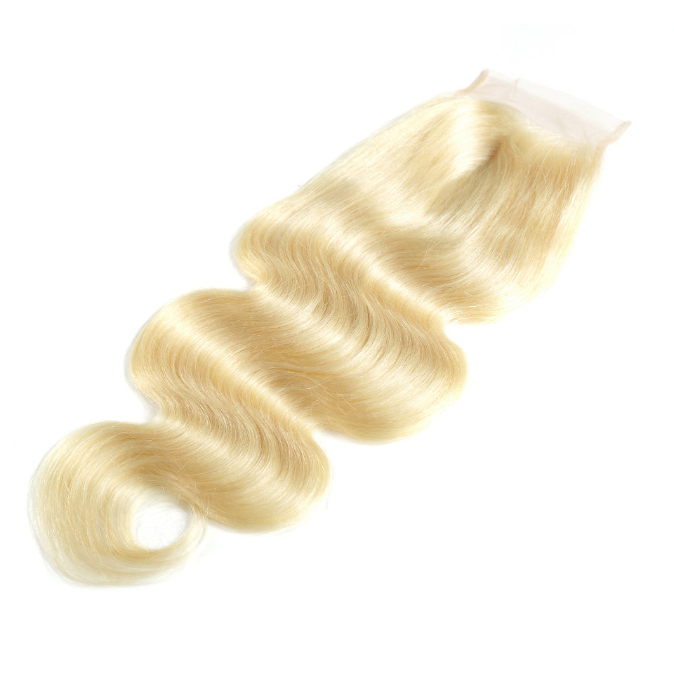 Raw Hair 613 Blonde Body Wave Lace Closure 4X4 Inch