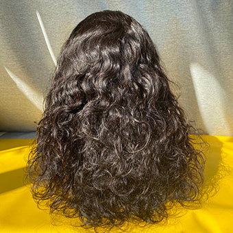 Raw Hair Custom 13X4 Frontal Body Wave Wig 180-210% Density