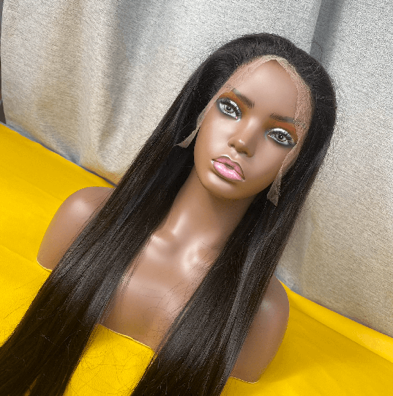 Virgin Hair 12A Custom 13X4  Frontal Straight  Wig  180-210% Density
