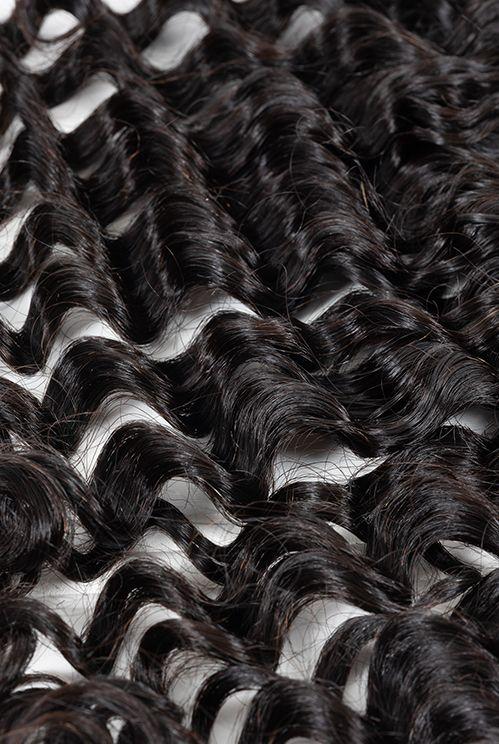 Raw Hair Lace Frontal 13X4 Inch Deep Wave Preplucked Natural Color | Lonohair