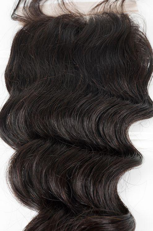 Raw Hair Lace Closure 4X4 Inch Loose Deep Wave Natural Color | Lonohair