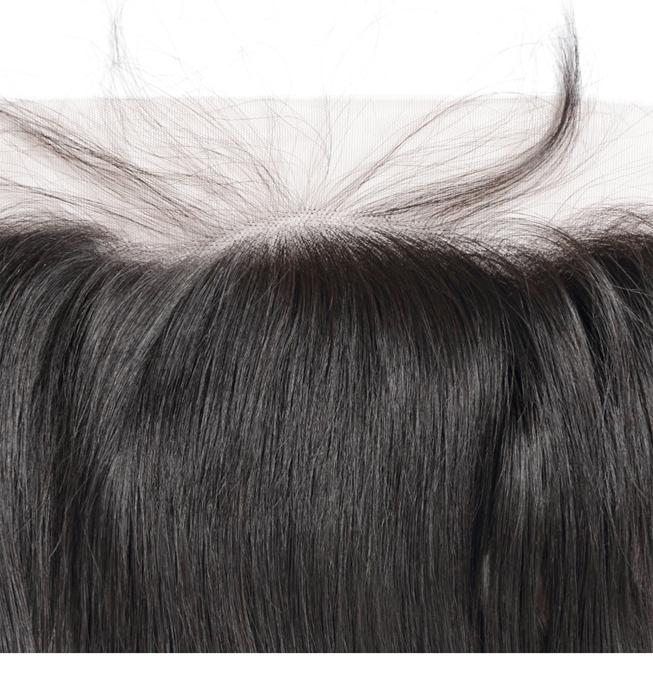 Raw Hair Lace Frontal 13X4 Inch Silky Straight Preplucked Natural Color | Lonohair