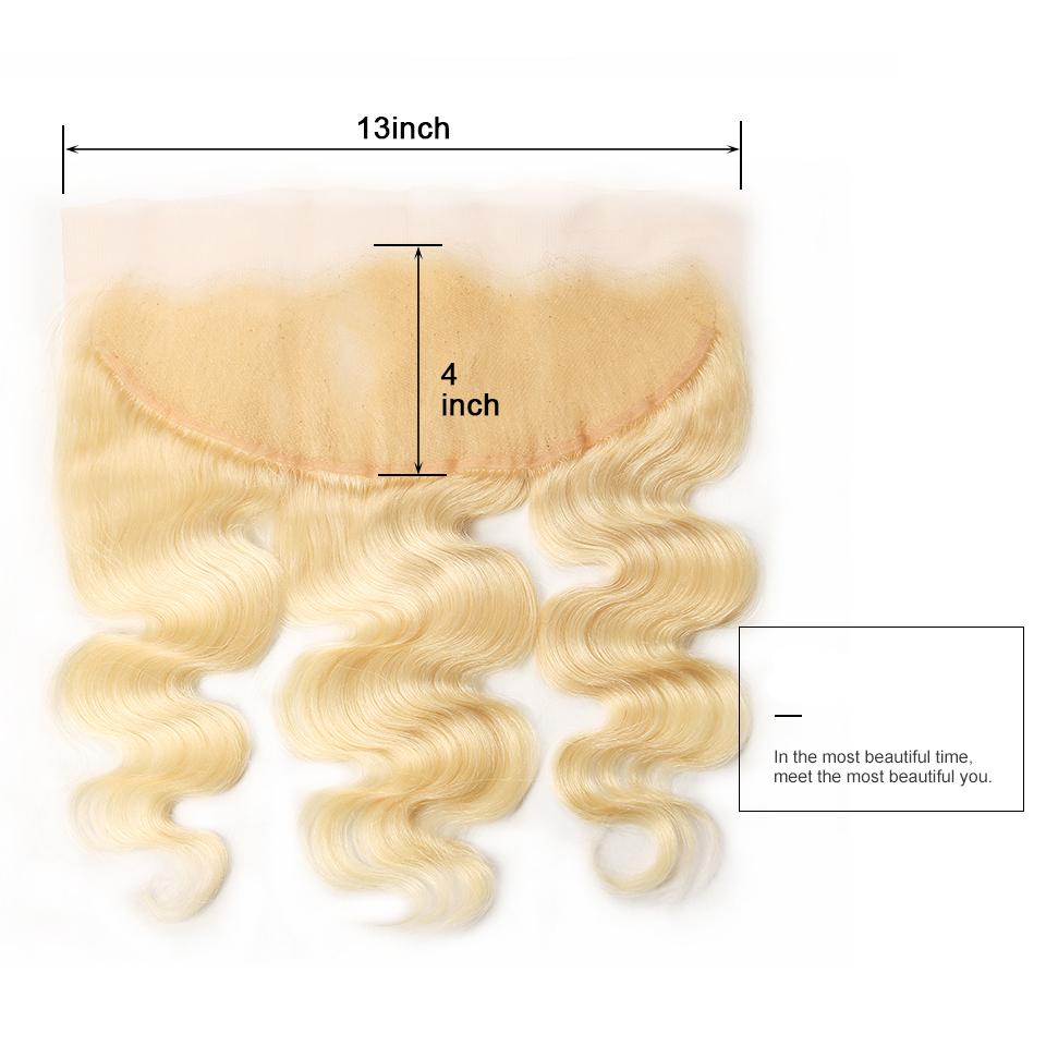 Raw Hair Blonde #613 13x4" Body Wave Frontal