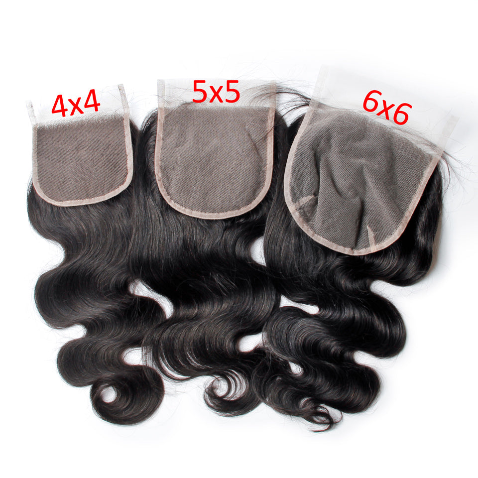 Raw Hair Lace Closure 5X5 Inch Body Wave Preplucked Natural Color | Lonohair