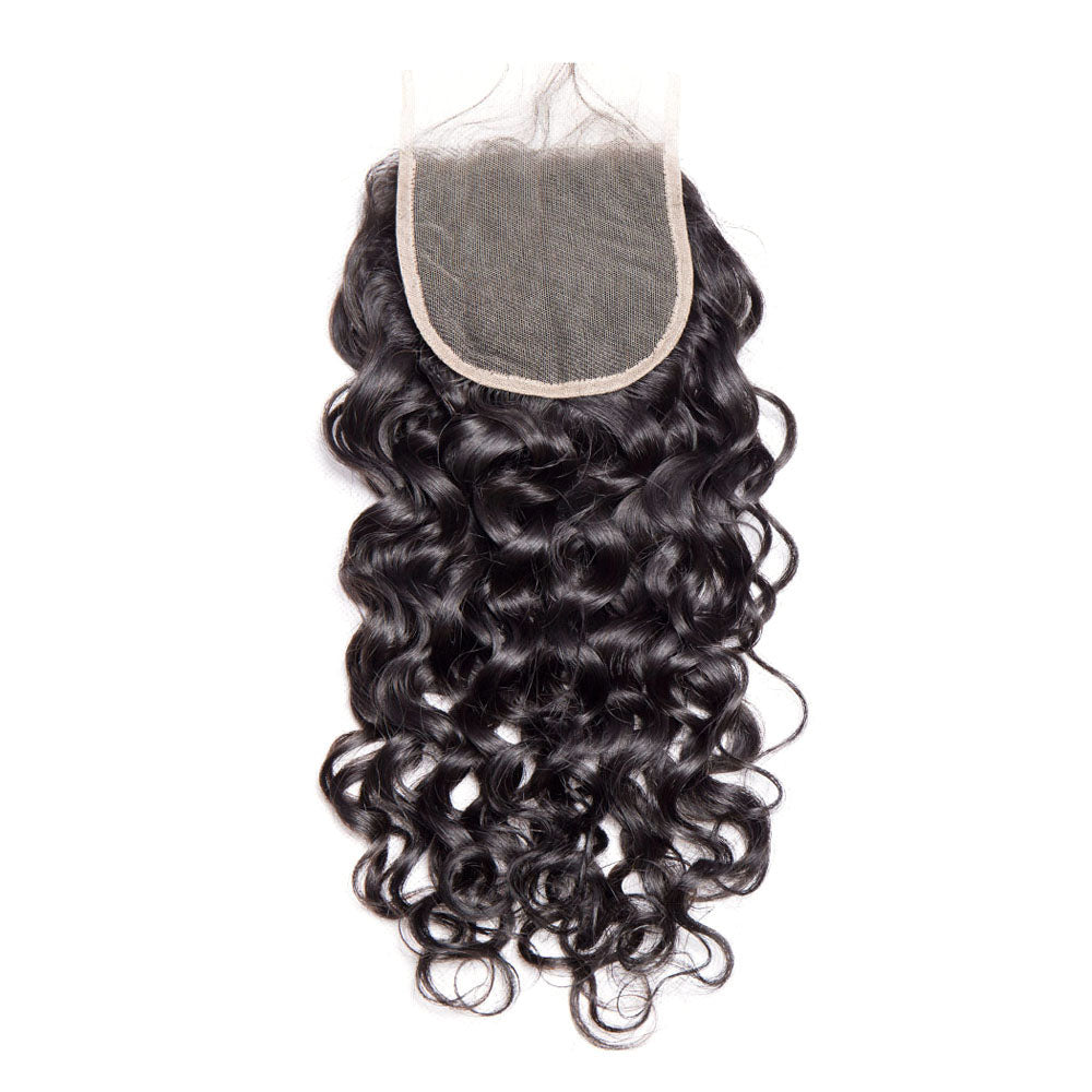 Raw Hair Lace Closure 4X4 Inch Deep Wave Natural Color | Lonohair