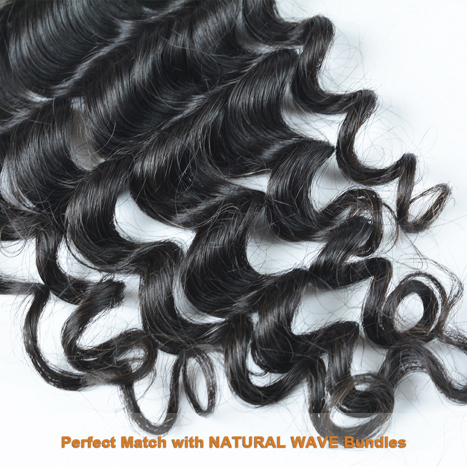 Raw Hair Lace Closure 5X5 Inch Loose Deep Wave Preplucked Natural Color | Lonohair