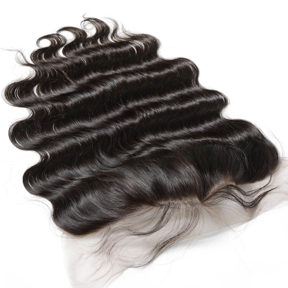 Raw Hair Lace Frontal 13X4 Inch Body Wave Preplucked Natural Color | Lonohair