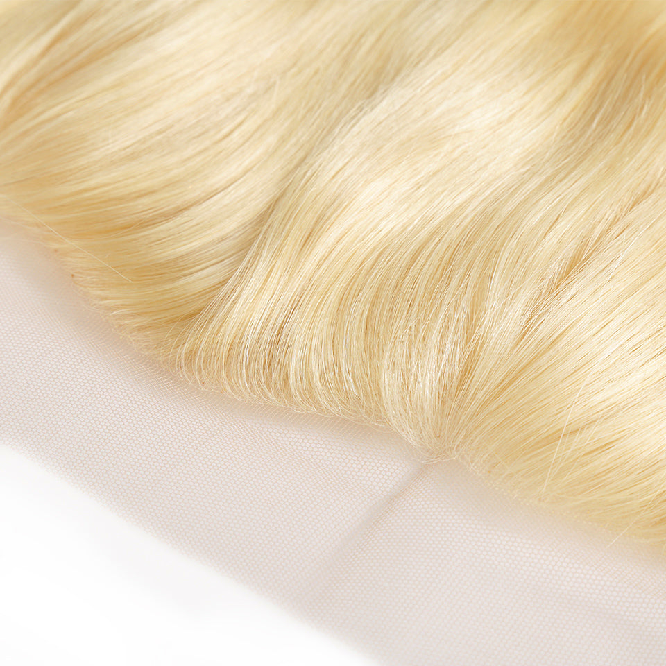 Raw Hair Blonde #613 13x4" Body Wave Frontal