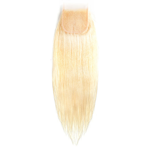 Raw Hair 613 Blonde Straight Lace Closure 4X4 Inch